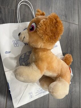 Build-A-Bear Plush Dog Toy - Tan, Cream, Pink Eyes
